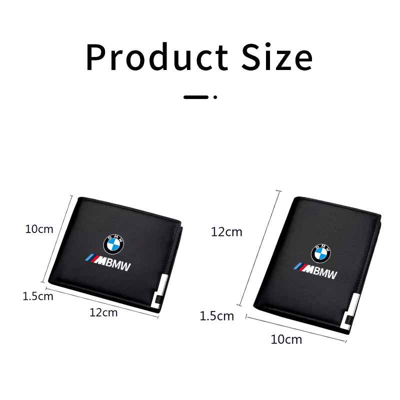 Car Logo Wallet Fashion Leather Short Card Holder Accessories for X1 X3 X5 E39 F20 E60 F30 E87 E70 E91 E30 M3 M5 X6 X4 X7