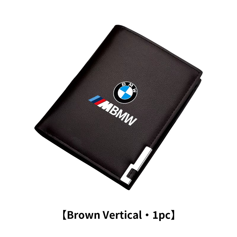 Car Logo Wallet Fashion Leather Short Card Holder Accessories for X1 X3 X5 E39 F20 E60 F30 E87 E70 E91 E30 M3 M5 X6 X4 X7