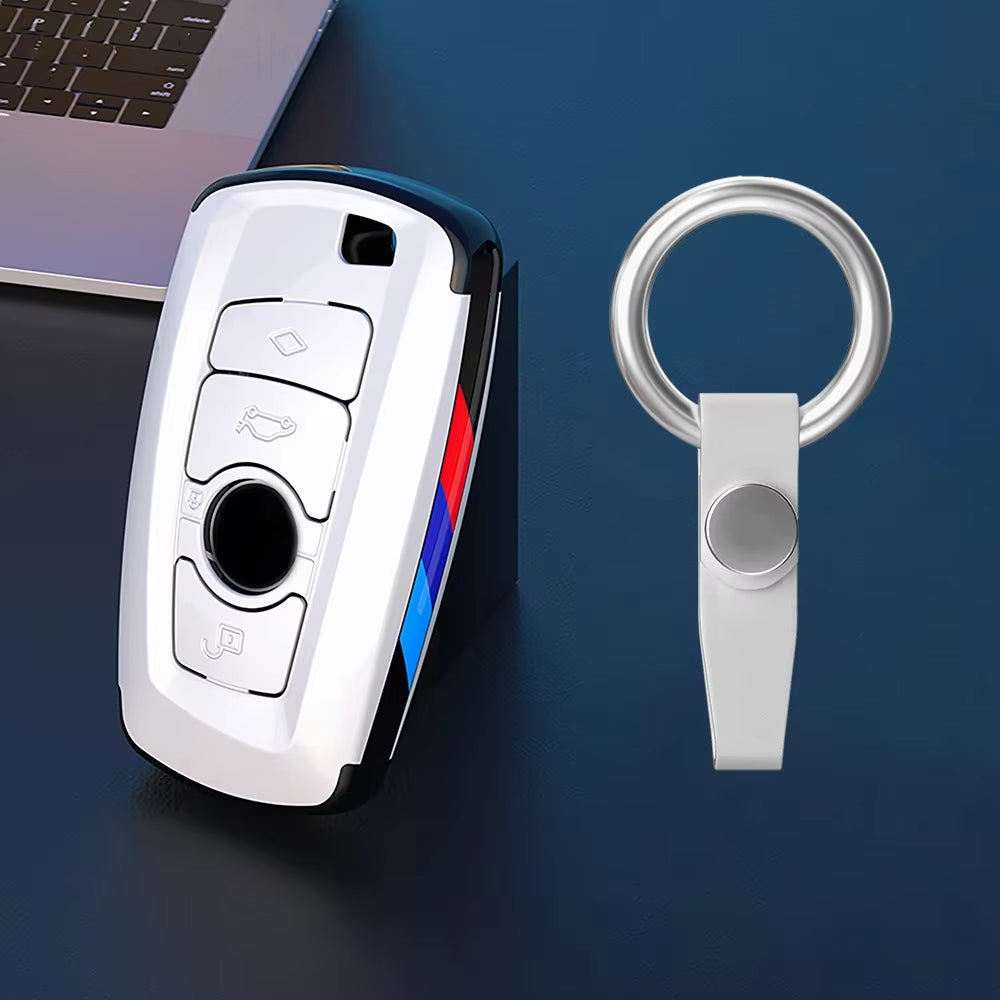 Carbon Fibre Car Key Cover Case Holder Shell Bag for F30 F20 F10 F18 F22 F01 X3 X4 F06 F02 M3 M5 Auto Keychain Accessories