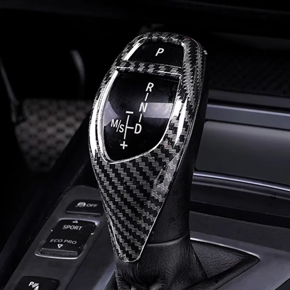 Carbon Fiber Texture for BMW F30 F10 F15 F07 F20 F21 F22 F32 F34 F35 5GT Car Gear Shift Panel Frame Gear Knob Cover Head Trim