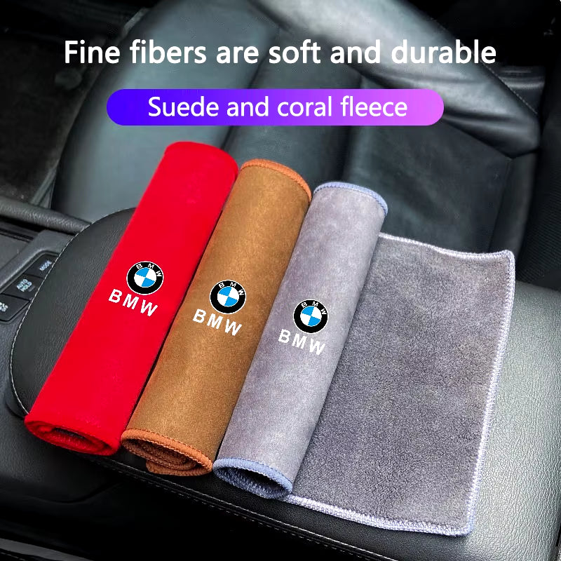 Car Drying Towel Suede Coral Velvet Double-Sided Cleaning Cloth Super Absorbent Rags for E28 E30 E34 E36 E39 E46 E91 M M3 M5