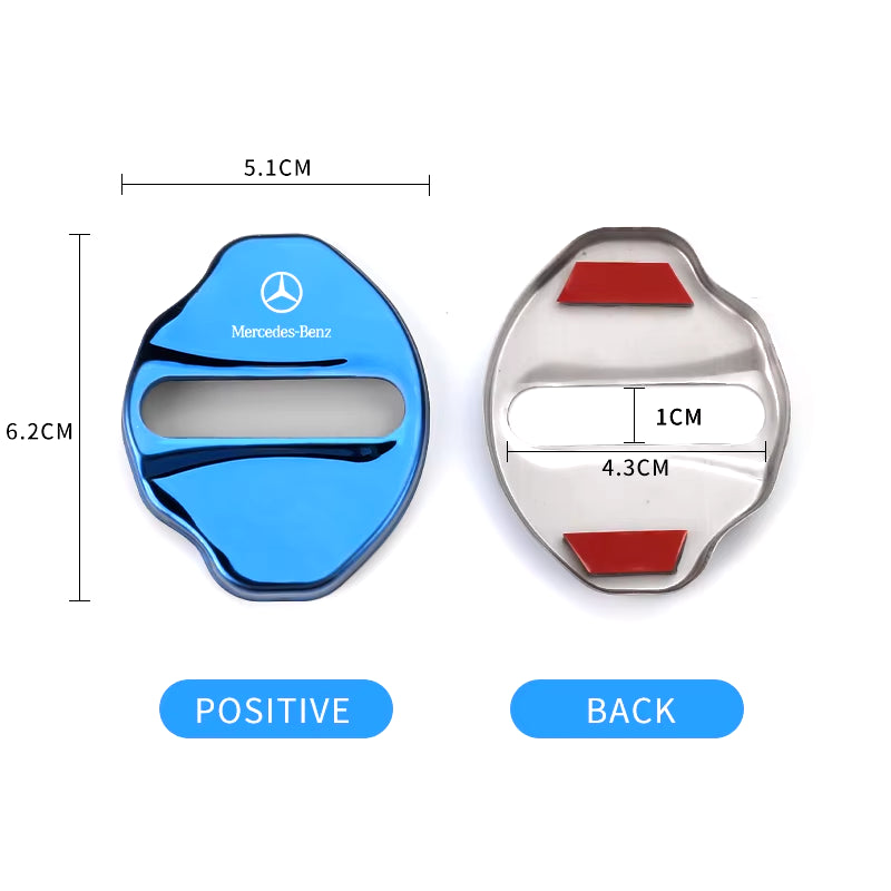 4Pcs Car Door Lock Buckle Protective Cover Styling Accessories for Mercedes Benz a B C Class GLA GLB AMG CLB CLA EQC EQB EQA