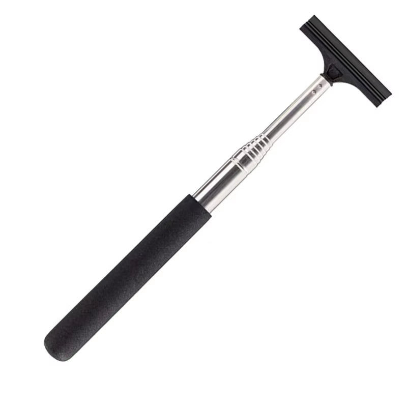 Car Rearview Mirror Wiper Telescopic Handle Car Rearview Mirror Wiper Durable Stainless Auto Glass Cleaning Tools Cleaning Brush