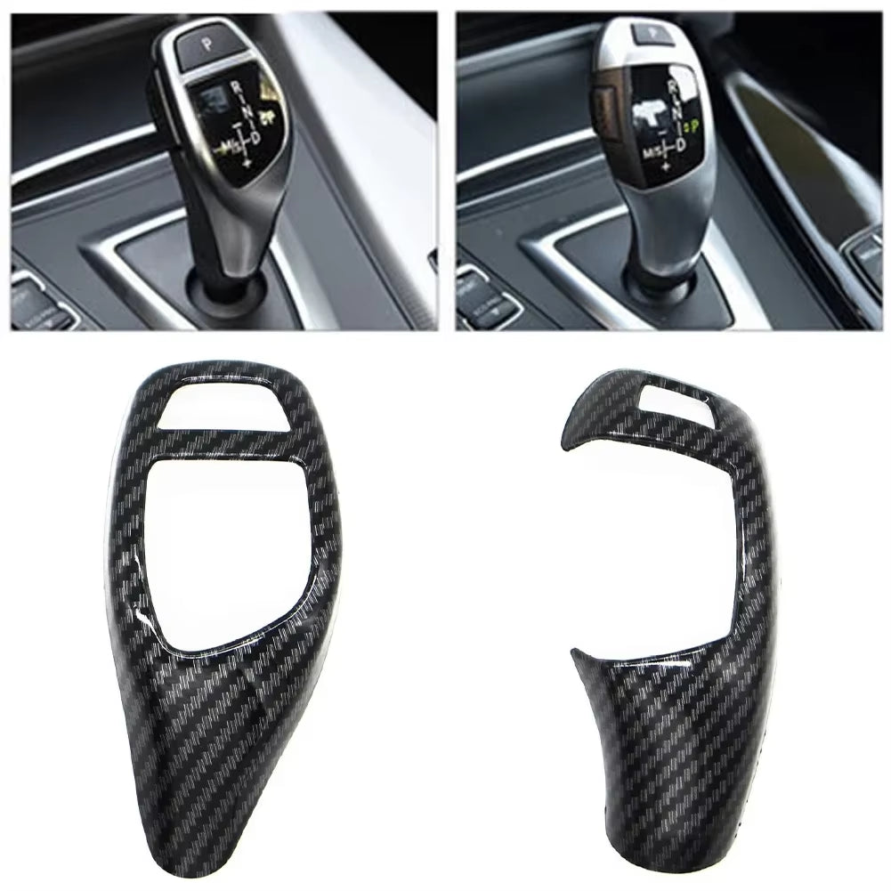 Carbon Fiber Texture for BMW F30 F10 F15 F07 F20 F21 F22 F32 F34 F35 5GT Car Gear Shift Panel Frame Gear Knob Cover Head Trim