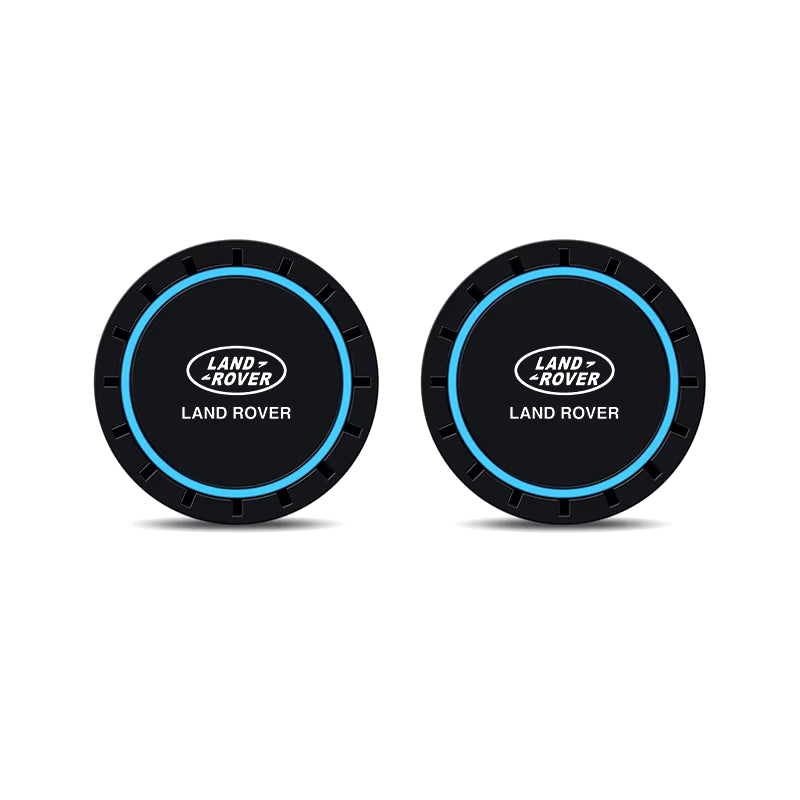 2PCS Car Coasters Water Cup Slots Non-Slip Mat Waterproof Cup Pad for Sport Range Rover 2 Freelander Defender Evoque