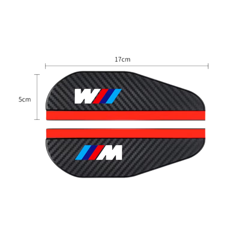 2Pcs Carbon Fiber Mperformance Car Rearview Mirror Rain Eyebrow Sticker for E36 E39 E46 E60 E83 E87 E90 F10 G20 X1