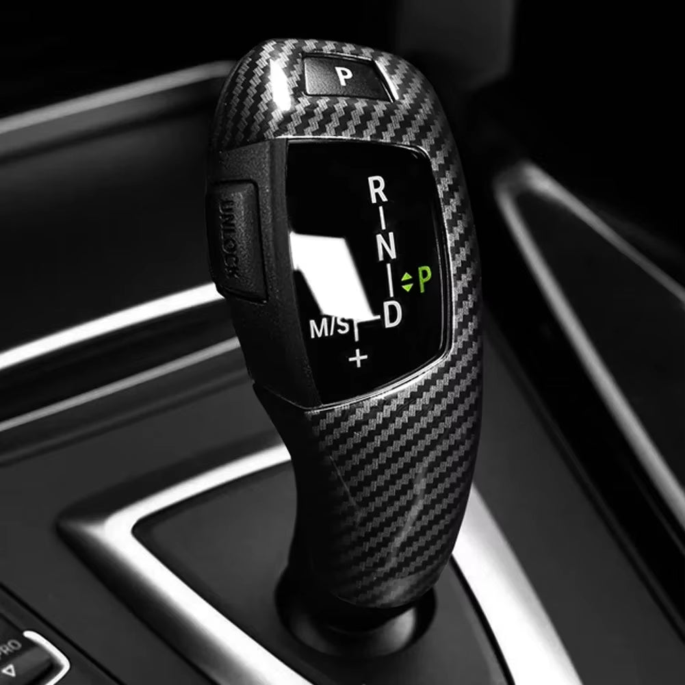 Carbon Fiber Texture for BMW F30 F10 F15 F07 F20 F21 F22 F32 F34 F35 5GT Car Gear Shift Panel Frame Gear Knob Cover Head Trim