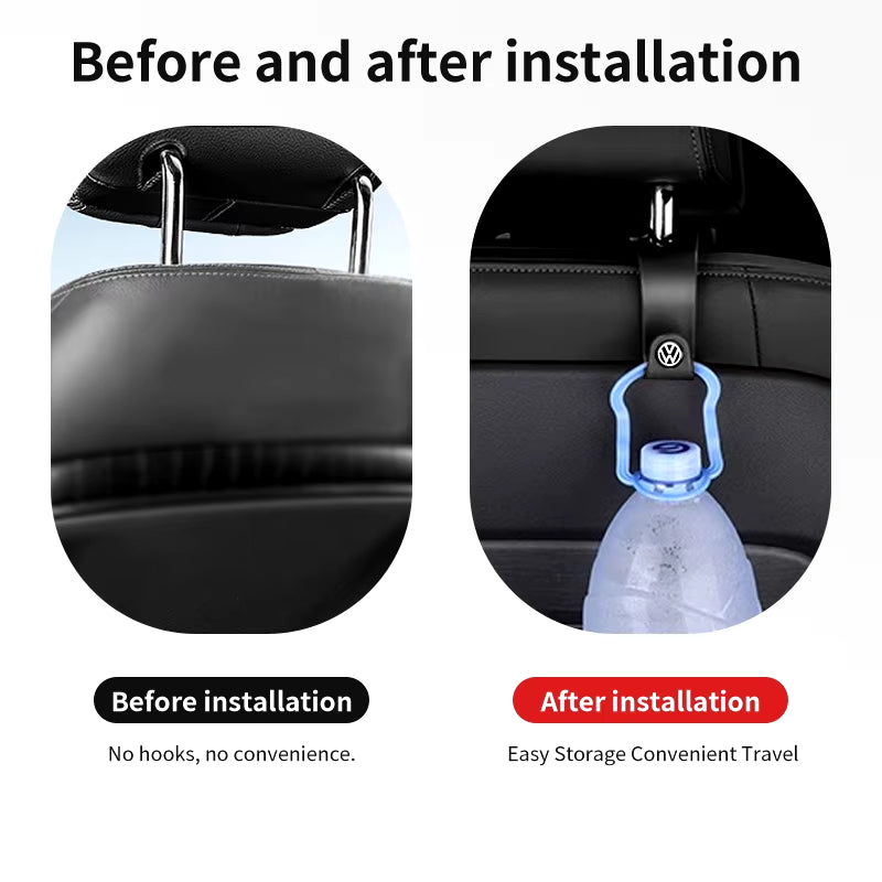 Car Seat Headrest Hook Auto Rearseat Hanger Accessories for VW Passat Golf Tiguan Polo Scirocco Jetta T-ROC Touareg