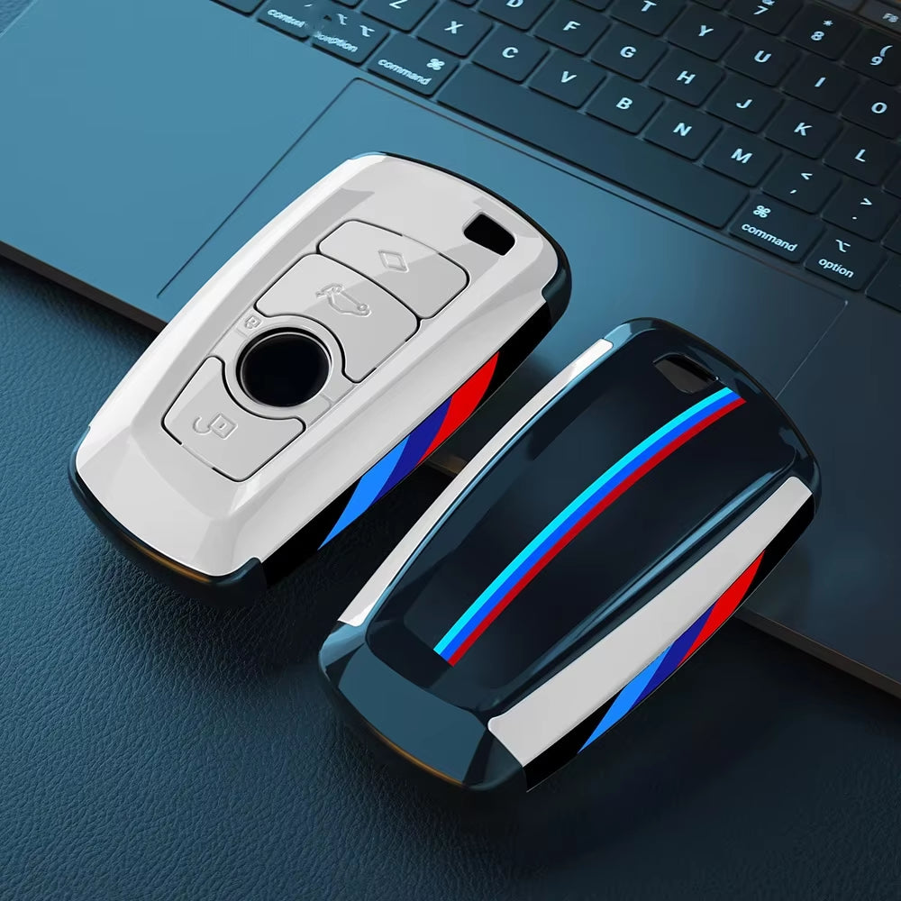 Carbon Fibre Car Key Cover Case Holder Shell Bag for F30 F20 F10 F18 F22 F01 X3 X4 F06 F02 M3 M5 Auto Keychain Accessories