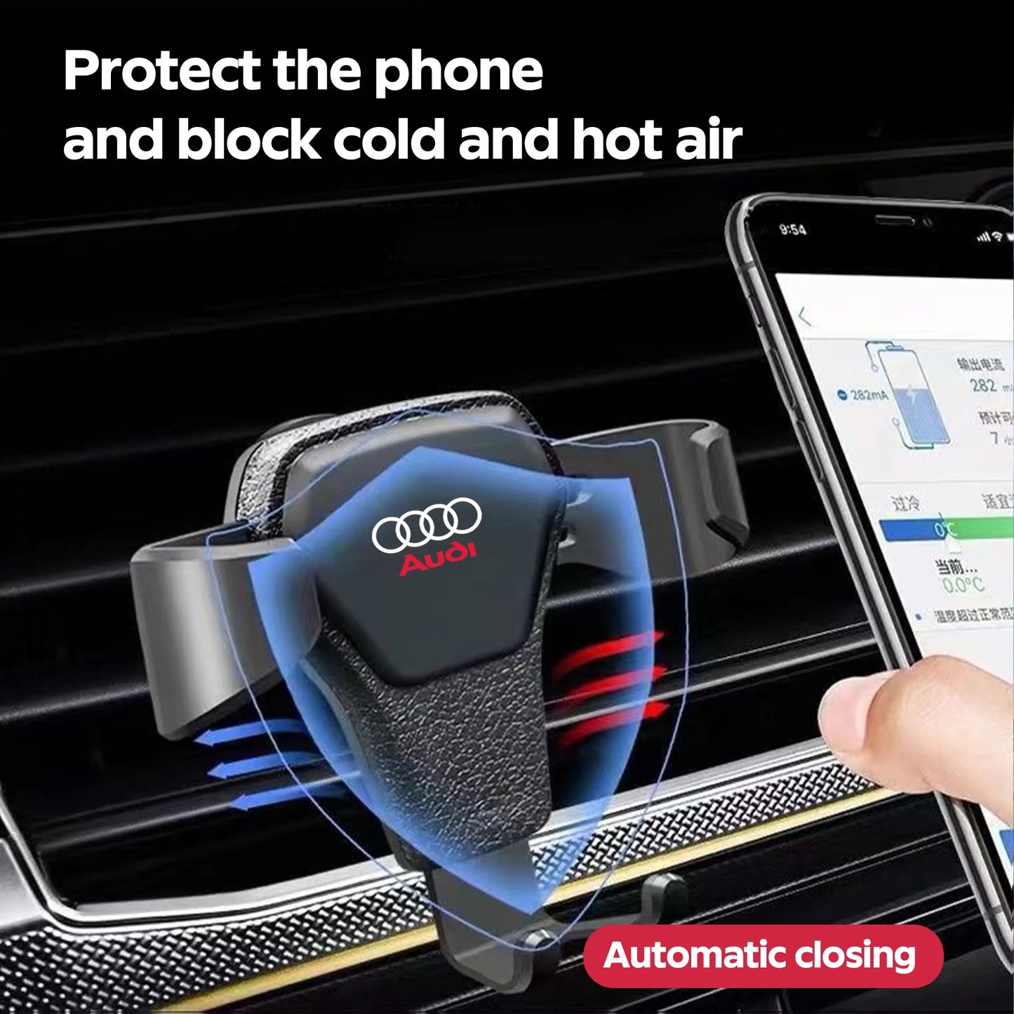 Car Phone Holder GPS Navigation Dashboard Phone Holder Stand for A3 A4 A5 A6 A7 A8 Q3 Q4 Q5 Q6 Q7 B8 B6 C6 Car Accessories