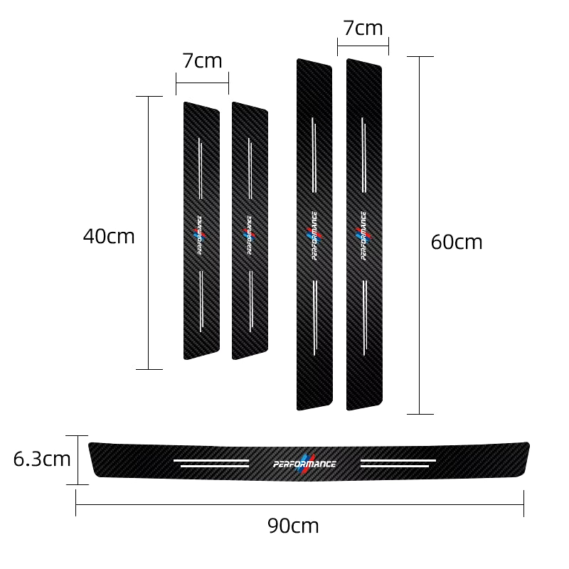 Leather Car Door Decals Carbon Fiber Threshold anti Scratch for X1 X2 X3 X5 X4 X6 X7 Ix3 F20 F10 F07 E70 E46 E90 E92 E60 E39