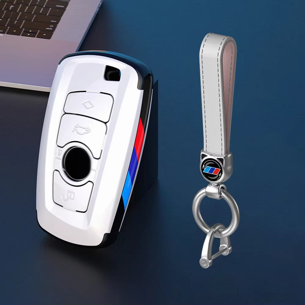 Carbon Fibre Car Key Cover Case Holder Shell Bag for F30 F20 F10 F18 F22 F01 X3 X4 F06 F02 M3 M5 Auto Keychain Accessories
