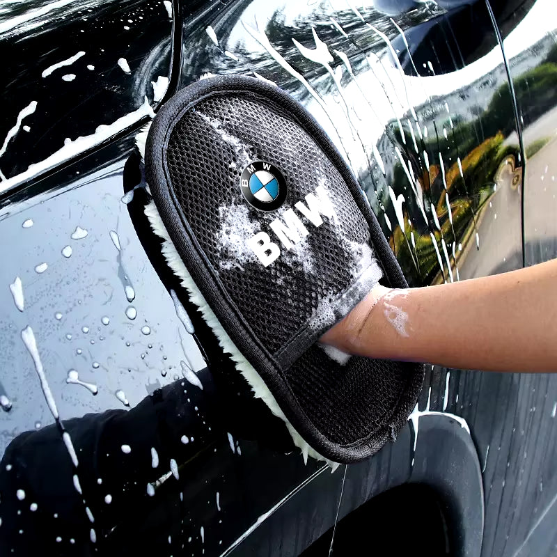 Car Wash Glove Wool Soft Polish Cleaning Brush Tools Auto Accessories for Performance X3 G30 X5 F15 G05 X1 E39 E46 E90 M3 M5
