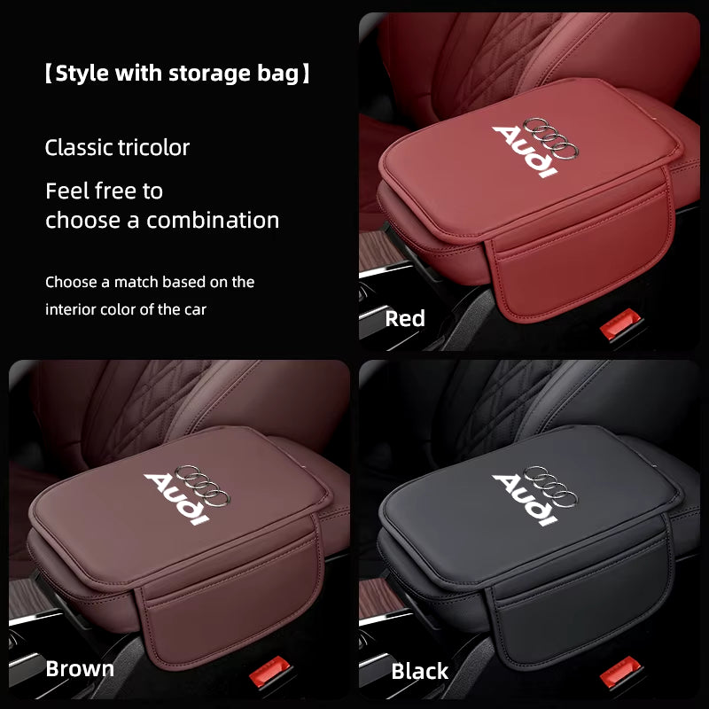 Car Armrest Mat Center Console Leather Protection Cushion for Sline A1 A3 A4 A5 A6 A7 A8 B8 B9 B6 C6 Q2 Q3 Q5 Q7 Q8 TT S3