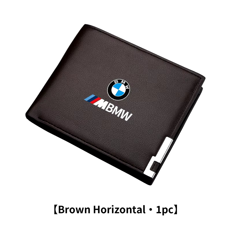 Car Logo Wallet Fashion Leather Short Card Holder Accessories for X1 X3 X5 E39 F20 E60 F30 E87 E70 E91 E30 M3 M5 X6 X4 X7