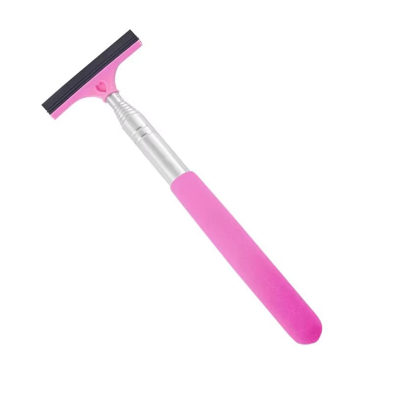 Car Rearview Mirror Wiper Telescopic Handle Car Rearview Mirror Wiper Durable Stainless Auto Glass Cleaning Tools Cleaning Brush