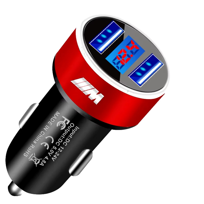 2USB Ports Fast Charging Digital Display Car Charger Car Accessories for E53 E70 E71 E72 E83 X1 X2 X3 X4 X5 X6 X7 E84 F48