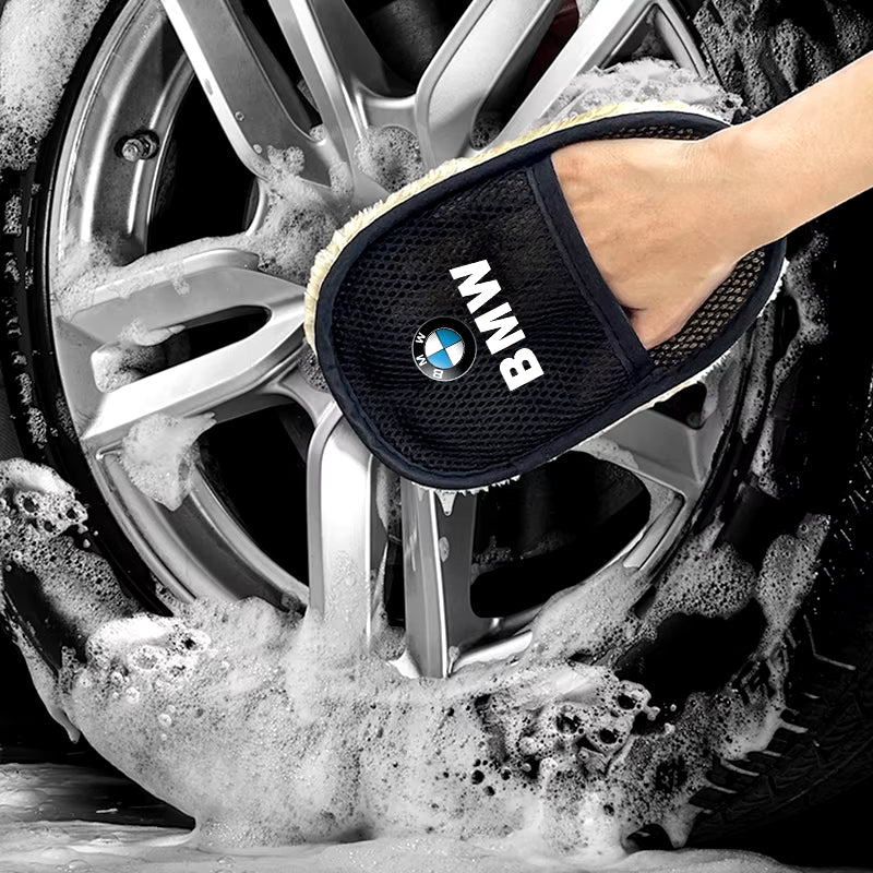 Car Wash Glove Wool Soft Polish Cleaning Brush Tools Auto Accessories for Performance X3 G30 X5 F15 G05 X1 E39 E46 E90 M3 M5