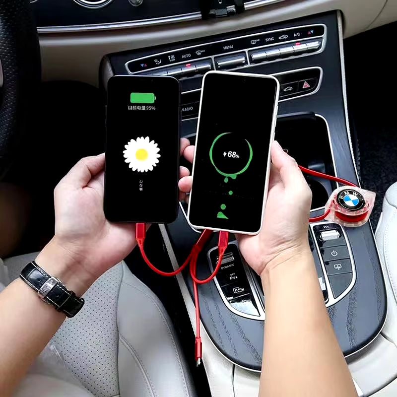 3 in 1 Fast Charger USB Data Cable Car Accessories for M Performance M3 M4 M5 X1 X3 X5 X6 X7 F10 F20 F22 F30 G20 G30
