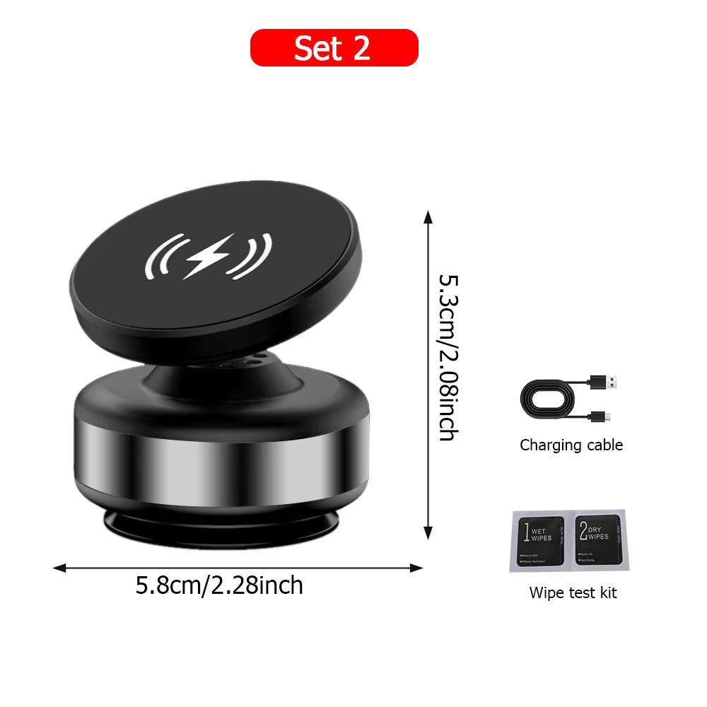 MK-C15 Car Magnetic Vacuum Phone Holder 360°Rotatable Vacum Bracket Dashboard Support GPS in Car for Iphone 14 15 Samsung Xiaomi