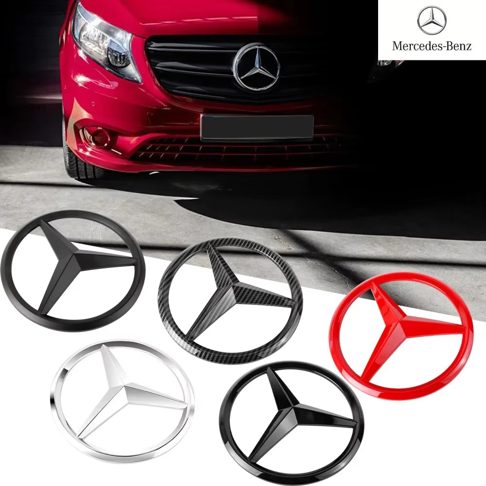 18.8 Car Front Grille Large Badge Decal for Mercedes Benz GLA GLB AMG GLS G C E GLE GLB a AMG Cover Decoration Accessories