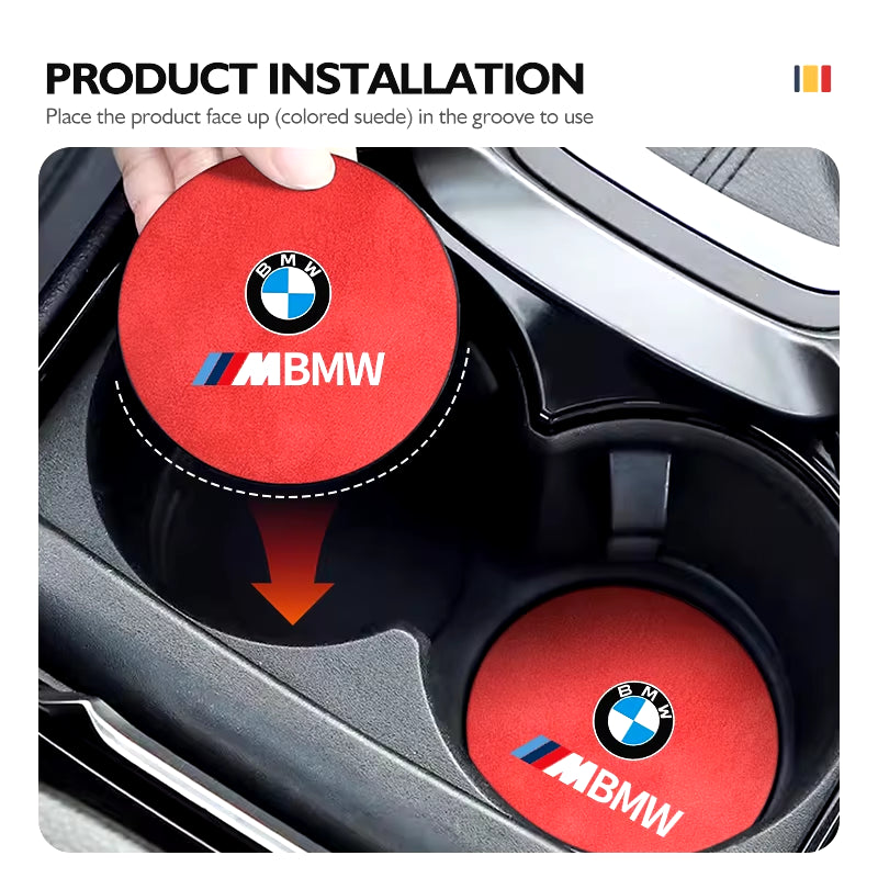 Car anti Slip Mat Coaster Water Cup Slot Decorate Accessories for  G30 G20 M3 M5 E91 E92 E93 E36 E70 X3 X4 X5 X1 E39 F30