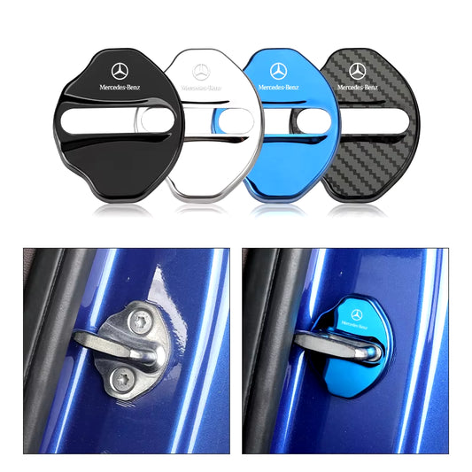 4Pcs Car Door Lock Buckle Protective Cover Styling Accessories for Mercedes Benz a B C Class GLA GLB AMG CLB CLA EQC EQB EQA