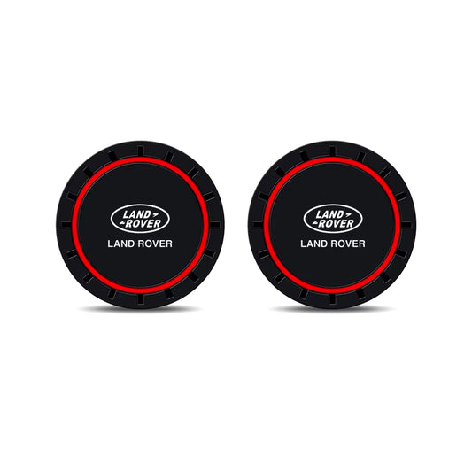 2PCS Car Coasters Water Cup Slots Non-Slip Mat Waterproof Cup Pad for  Sport Range Rover 2 Freelander Defender Evoque