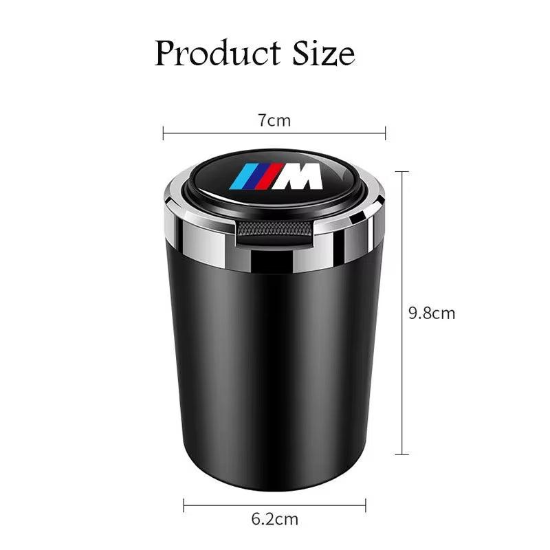 Car Ashtray Cigarette Butt Holder Container Accessories for  M X5 X1 X3 X2 X6 X7 X4 Portable One-Button Opening Car Ash Tray