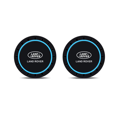 2PCS Car Coasters Water Cup Slots Non-Slip Mat Waterproof Cup Pad for  Sport Range Rover 2 Freelander Defender Evoque