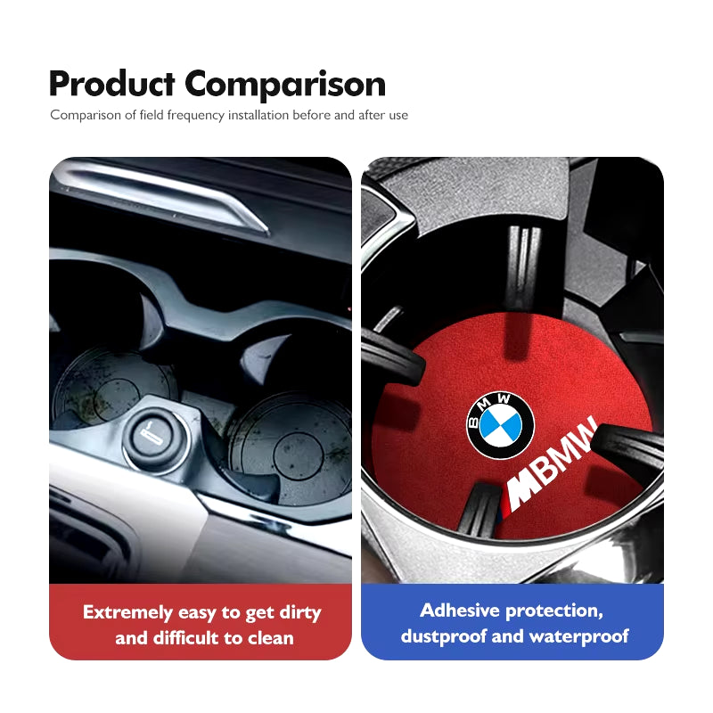 Car anti Slip Mat Coaster Water Cup Slot Decorate Accessories for  G30 G20 M3 M5 E91 E92 E93 E36 E70 X3 X4 X5 X1 E39 F30