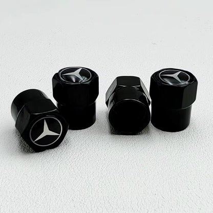 4Pcs Metal Logo Mercedes Benz Emblem Car Tire Valve Caps for Mercedes a B C E S CLA GLA GLB GLC GLE GLS ML GL GLK Accessories