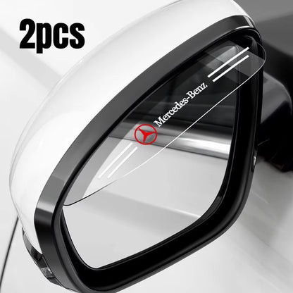 2Pcs Car Rear View Mirror Sticker Rain Shield Shade Cover Decoration for Mercedes Benz a C E S Class CLA CLS W212 W213 W204 W205