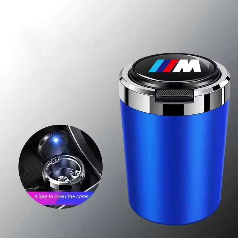 Car Ashtray Cigarette Butt Holder Container Accessories for  M X5 X1 X3 X2 X6 X7 X4 Portable One-Button Opening Car Ash Tray