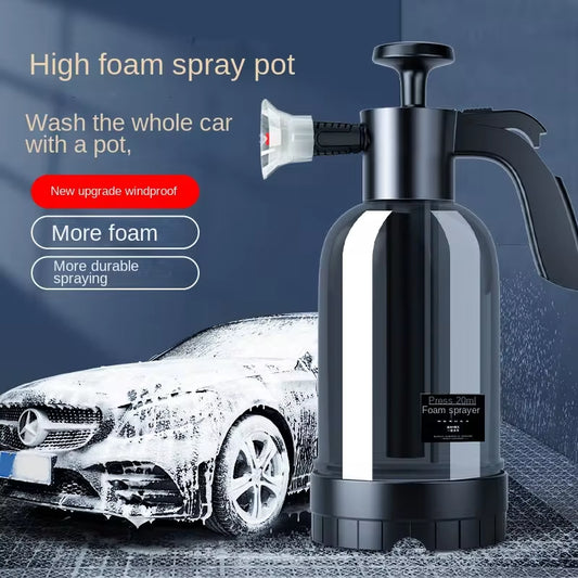 2L Hand Pump Foam Sprayer - Versatile Foam Cannon with 3 Nozzle Types for Car Wash & Window Cleaning