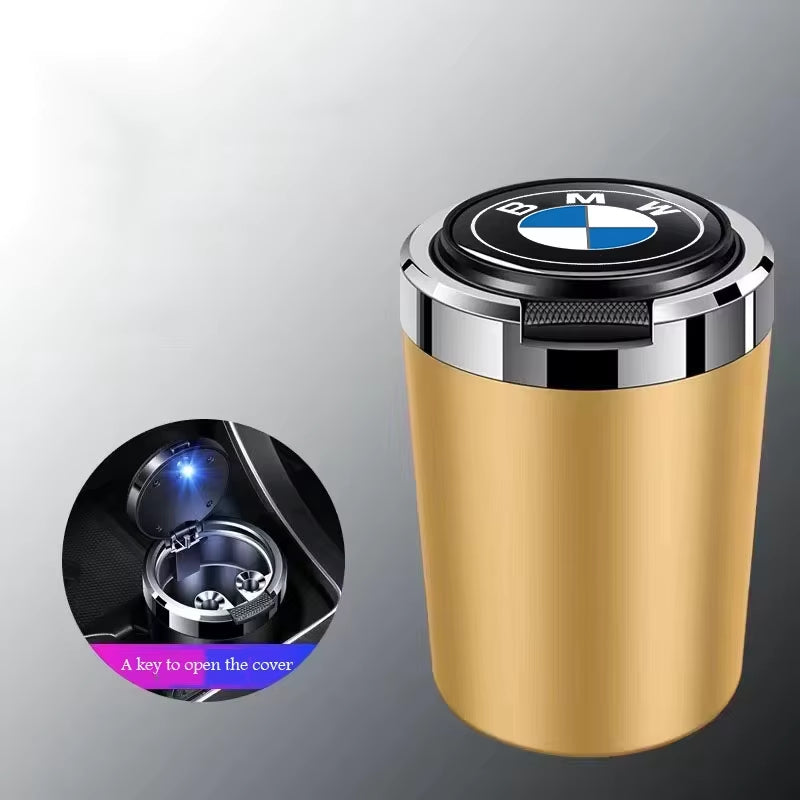 Car Ashtray Cigarette Butt Holder Container Accessories for  M X5 X1 X3 X2 X6 X7 X4 Portable One-Button Opening Car Ash Tray