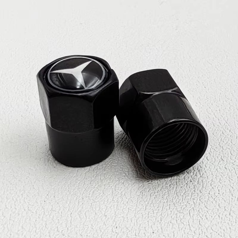 4Pcs Metal Logo Mercedes Benz Emblem Car Tire Valve Caps for Mercedes a B C E S CLA GLA GLB GLC GLE GLS ML GL GLK Accessories