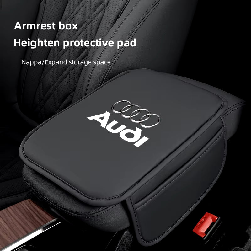 Car Armrest Mat Center Console Leather Protection Cushion for  Sline A1 A3 A4 A5 A6 A7 A8 B8 B9 B6 C6 Q2 Q3 Q5 Q7 Q8 TT S3