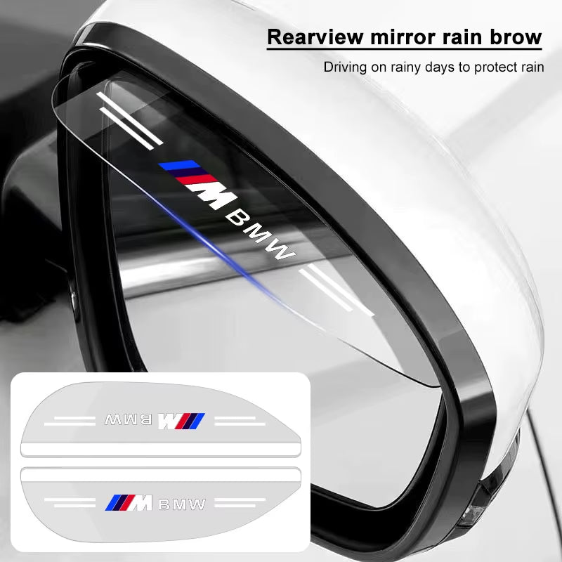 2Pcs Car Rearview Mirror Protector Rain Cover Transparent Sticker for  M Performance E46 E90 E60 F30 F10 E39 E36 F20 G30 G20