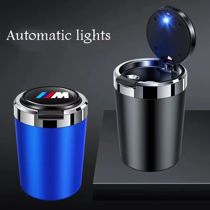 Car Ashtray Cigarette Butt Holder Container Accessories for  M X5 X1 X3 X2 X6 X7 X4 Portable One-Button Opening Car Ash Tray