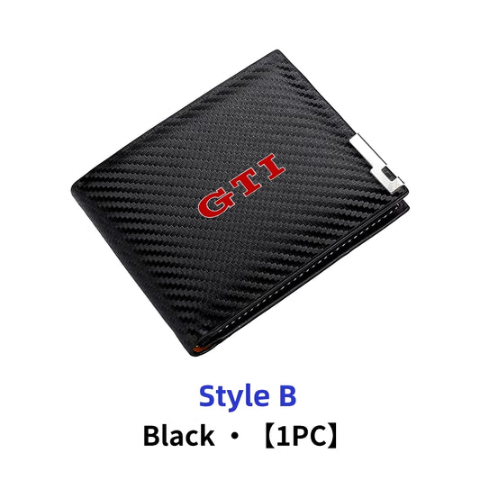 Carbon Fiber Men Wallet ID Credit Card Holder License Bag Gift Accessory for VW GTI Golf Jetta Passat Golf 5 7 Sagitar Magotan