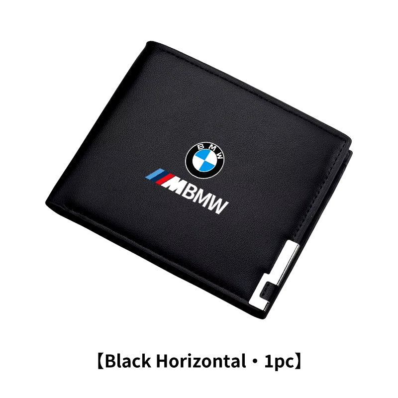 Car Logo Wallet Fashion Leather Short Card Holder Accessories for  X1 X3 X5 E39 F20 E60 F30 E87 E70 E91 E30 M3 M5 X6 X4 X7