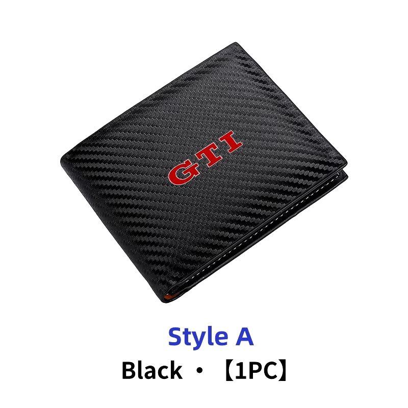 Carbon Fiber Men Wallet ID Credit Card Holder License Bag Gift Accessory for VW GTI Golf Jetta Passat Golf 5 7 Sagitar Magotan